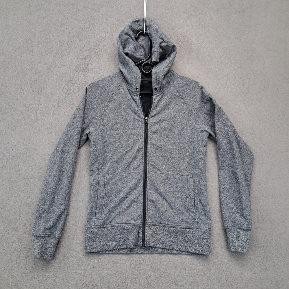 Lululemon Athletica Gray Full Zip Hoodie Athletic Logo Size 6